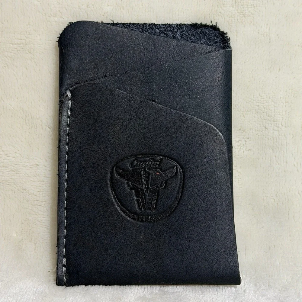 Leather Slim Wallet Minimalist Card Holder Lightweight‎ Everyday Classic Black